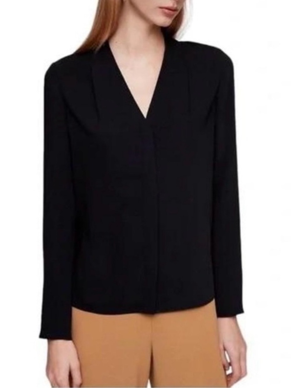 Aritzia Babaton Power Blouse in Black